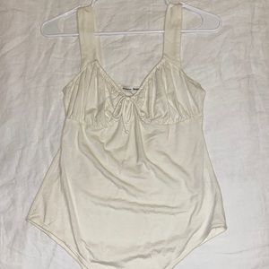 Reformation Cream Bodysuit